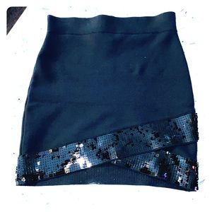 BCBG Bandage Sequin Skirt
